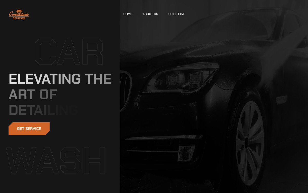 Comandante Detailing website